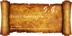 Isztl Gabriella névjegykártya