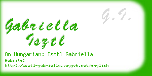 gabriella isztl business card